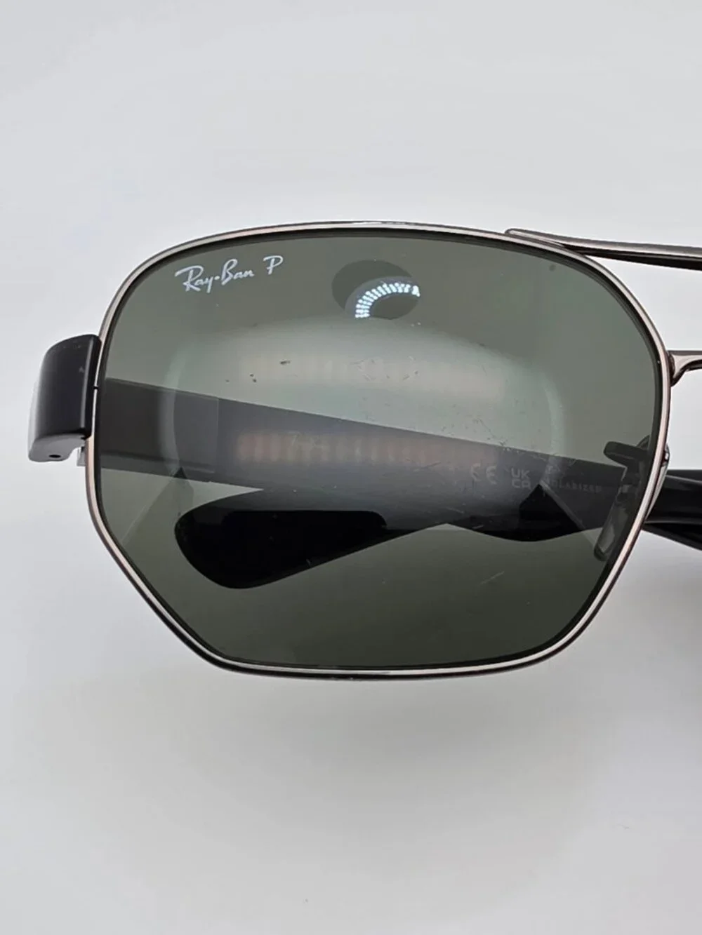 Ray-Ban RB3672 004/9A Gunmetal Frame Polarized G-15 Lens Aviator Sunglasses 60mm
